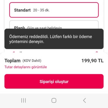 Yemeksepeti Ödeme Talebim Reddedildi Diye Uyarı!