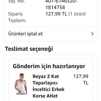 Amazon Sipariş Sonrası Teslimat Sorunu Ve İptal Talebi