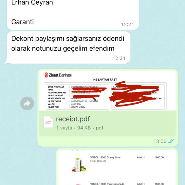 Vozol Ürünlerimi Göndermedi. Vozolpuf.com