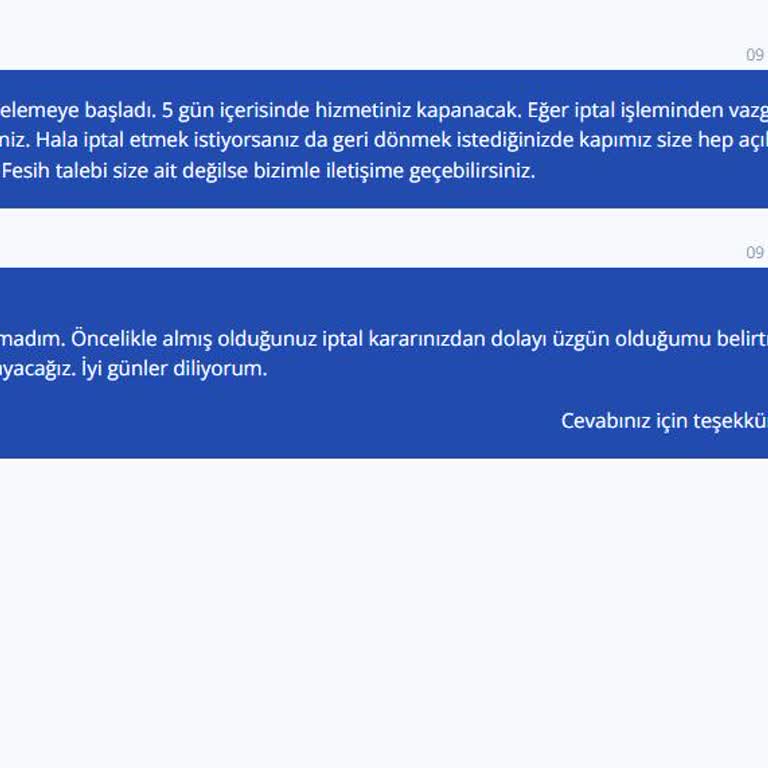TurkNet Hizmet İptali Yapmıyor