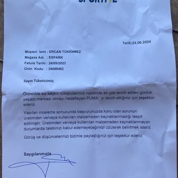 Sportive, Ürünlerinin Arkasında Durmaması