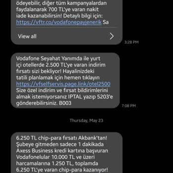 Vodafone Ve Bahis Siteleri Israrla Ticari Elektronik İleti Gönderiyor