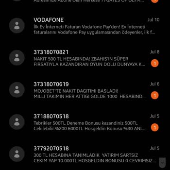 Vodafone Ve Bahis Siteleri Israrla Ticari Elektronik İleti Gönderiyor