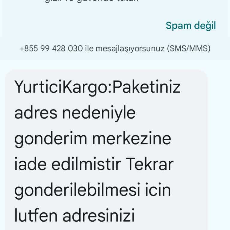 E-ticaret Marka Taklidiyle Dolandırıcılık Yanıltıcı Kargo Mesajı Ve Ücret Talebi