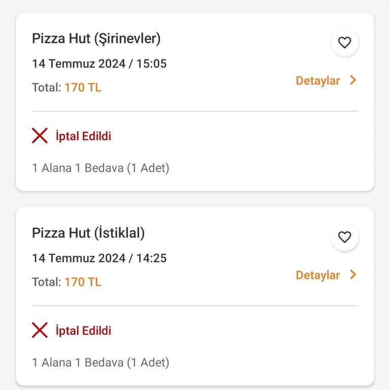 Pizza Hut Trendyol Üzerinden Sipariş Göndermiyor