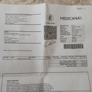 Samsun Medicana Hastanesi Nden Şikayetçiyim