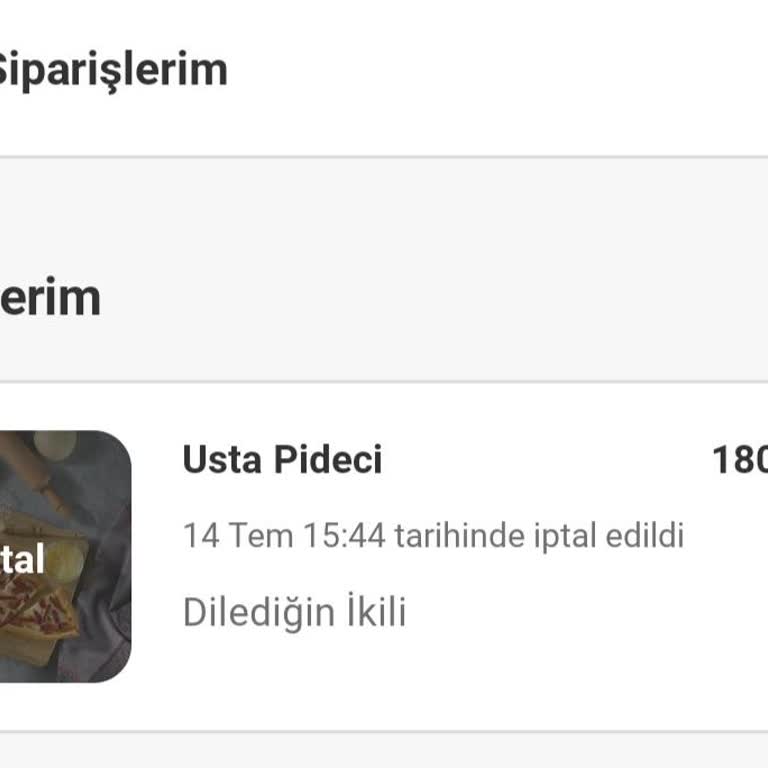 Usta Pideci Beklenmedik Sipariş İptali