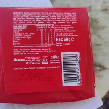 Ülker Tablet Çikolata Eksik Çıktı