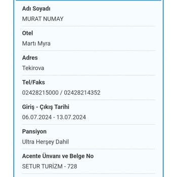 Kültür ve Turizm Bakanlığı Doğanın Ruhu Otel Kas Antalya ;Ayıplı Hizmet, Sosyal Medya Hesapları