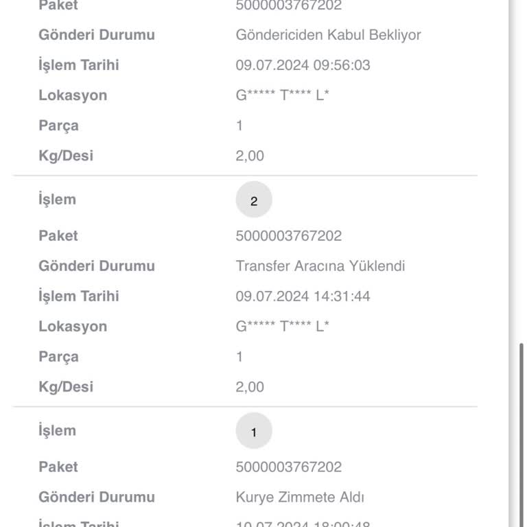 We Lokal Teslim Edilmeyen Kargom