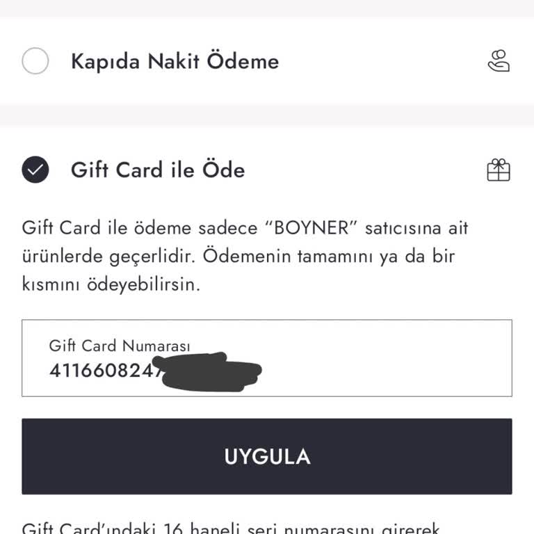 Totem Kart İle Boyner Online Alışverişi Yapamama