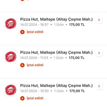 Migros Yemek Dört Defa İptal Edilen Sipariş
