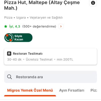 Migros Yemek Dört Defa İptal Edilen Sipariş