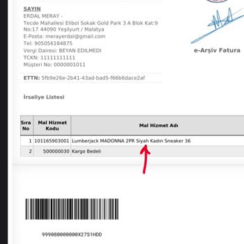 Lumberjack Ve FLO Yanlış Ayakkabı, Gereksiz Kargo Bedeli