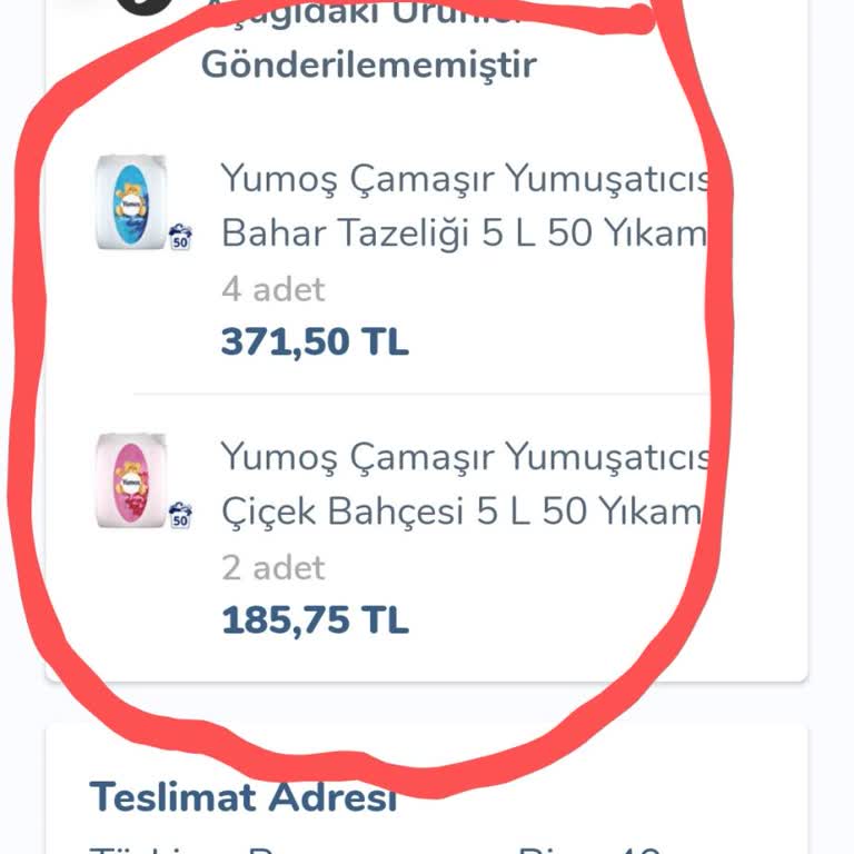 Yumoş Carrefour SA'dan Eksik Ve İptal Edilen Sipariş Sorunu