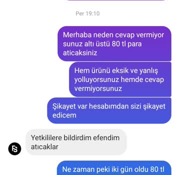 Fanatikstoree (Instagram) Eksik Gelen Ürünün İadesi Yapılmadı