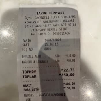 Siirt Park AVM Tavuk Dünyası'nda Soğuk Ekmek Sorunu