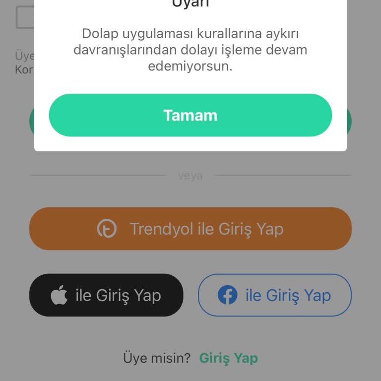Dolap Hesabım Kural İhlali Nedeniyle Kapatıldı
