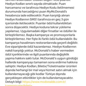 McDonald's Uygulama Puan Kullanımında Sorun