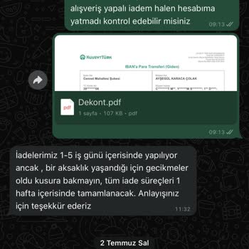 Nare Giyim Yanlış Ürün Ve Geciken İade Süreci