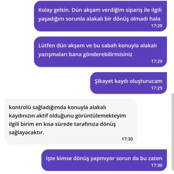 Getir Sorun Çözümsüzlüğü Ve İlgisizliği