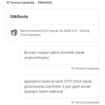 Hepsiburada'nın Siparişimi Göndermemesi