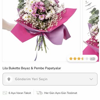 Çiçek Sepeti Görselle Uyuşmayan Çiçek
