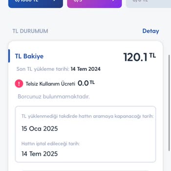 Paycell Aktarılabilir Bakiye 0TL