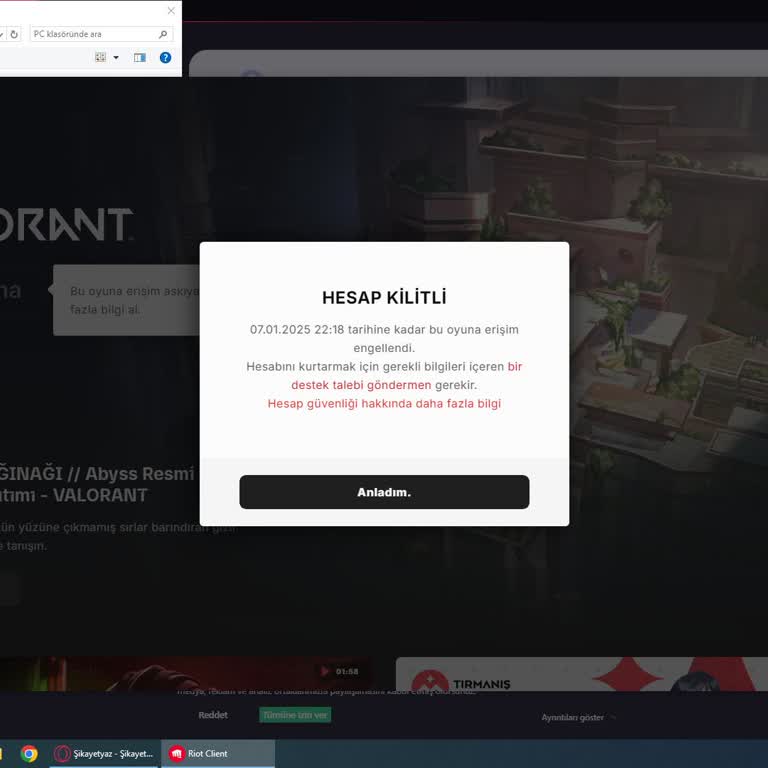 Riot Games Hesabın İlk Banı Nasıl Olur Da 6 Ay Olur :d