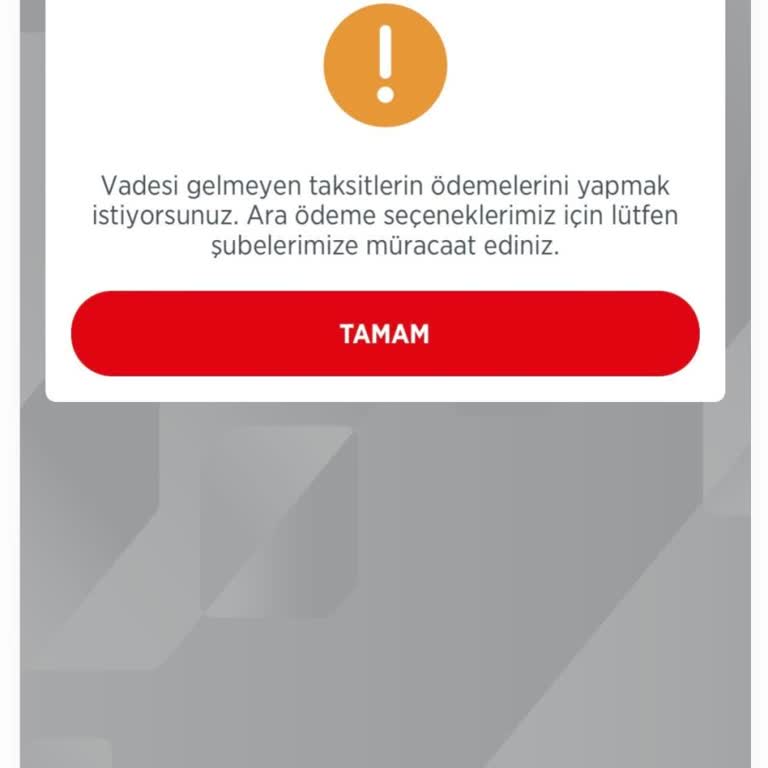 Ziraat Bankası Kredi Taksiti Ara Ödeme Online Olarak Yapamıyorum