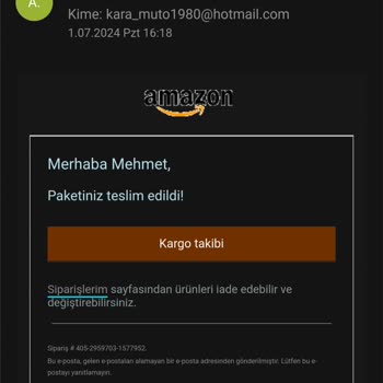 Amazon'un Parayı Alıp Ürünü Teslim Etmemesi