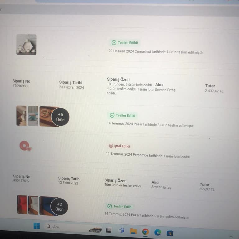 Karaca Züccaciye Karaca'dan Her Ürün Aldığımda Ya Eksik Geliyor Ya Da Gelmiyor