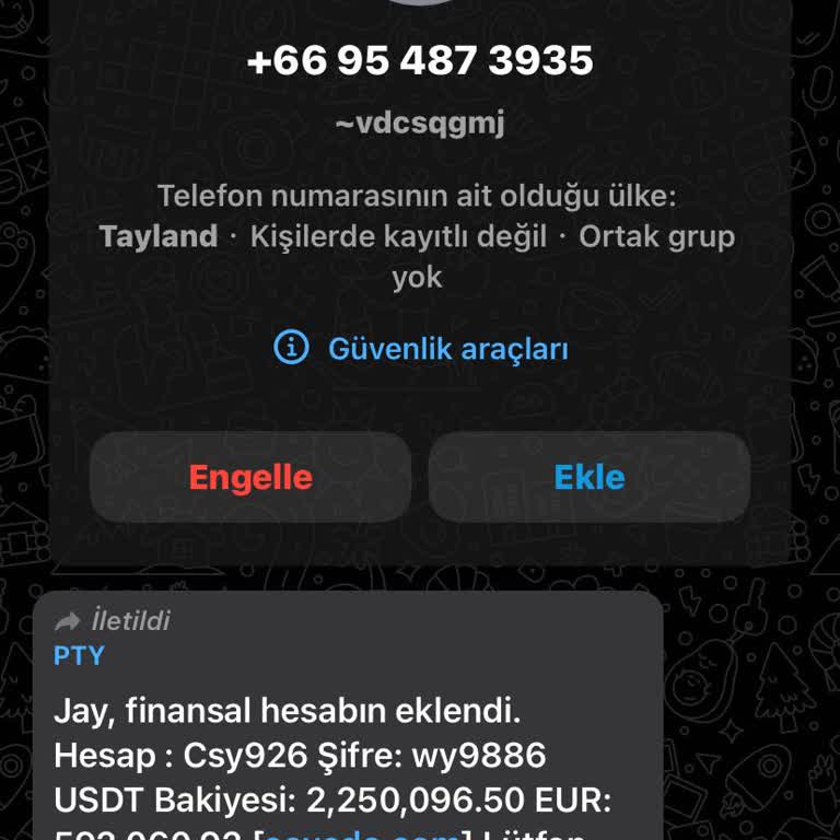 WhatsApp Üzerinden Gelen Mesaj Hakkında