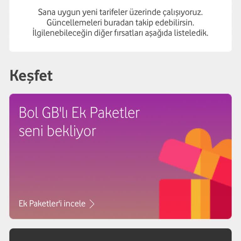 Vodafone Net Vodafone Faturalı Tarife Sunmuyor
