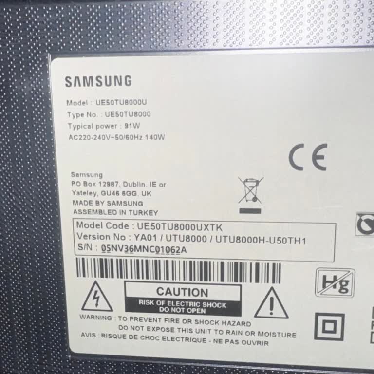 Samsung TV UE50tu Kronik Sıkıntı