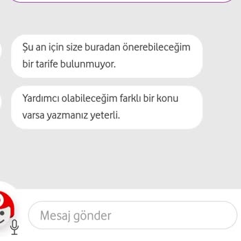 Vodafone Yanımda Geçebileceğim Tarifeler Yok Ve Kaldırılmış