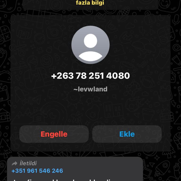 WhatsApp Bana Böyle Bir SMS Geldi