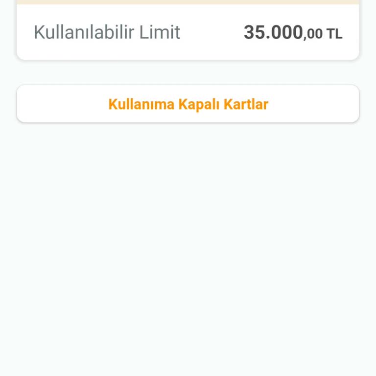 Kuveyt Türk Kapalı Kart Limit Kullanamama