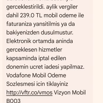 Vodafone İzin Almadan Üyelik İşlemi Yapıyor Ve İptal Etmiyor