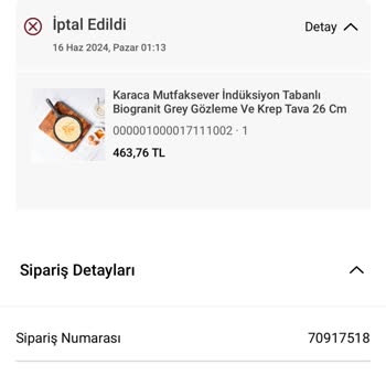 Karaca Züccaciye 1 Ay Bekletilip Ürün İptali Yapılıp Para İadesi Yapılmıyor!