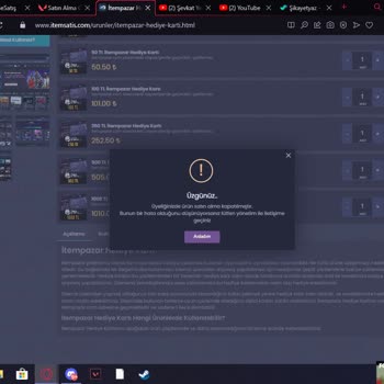 İtemSatış İtem Satışta Kalan 2000 TL