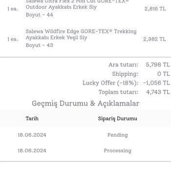 Salewa Türkiye Yanlış Ürün Teslimatı Ve İletişim Sorunu