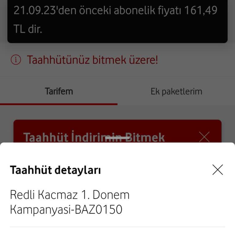 Vodafone Red'li Kaçmaz 2 Dönem Kampanyası