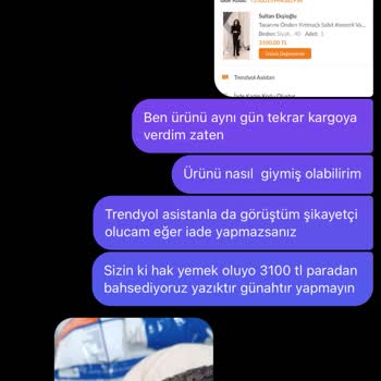 Lavendel Giymeden Sağlam Yolladığım Elbiseyi Yırtılmış Diye İadesini Yapmadılar
