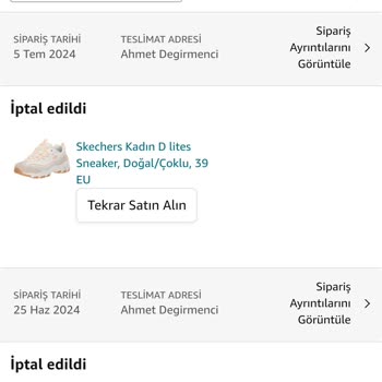 Amazon Aynı Ayakkabı Siparişimi Nedensiz 2 Kere İptal Etti