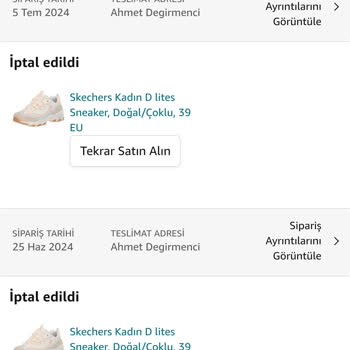 Amazon Aynı Ayakkabı Siparişimi Nedensiz 2 Kere İptal Etti