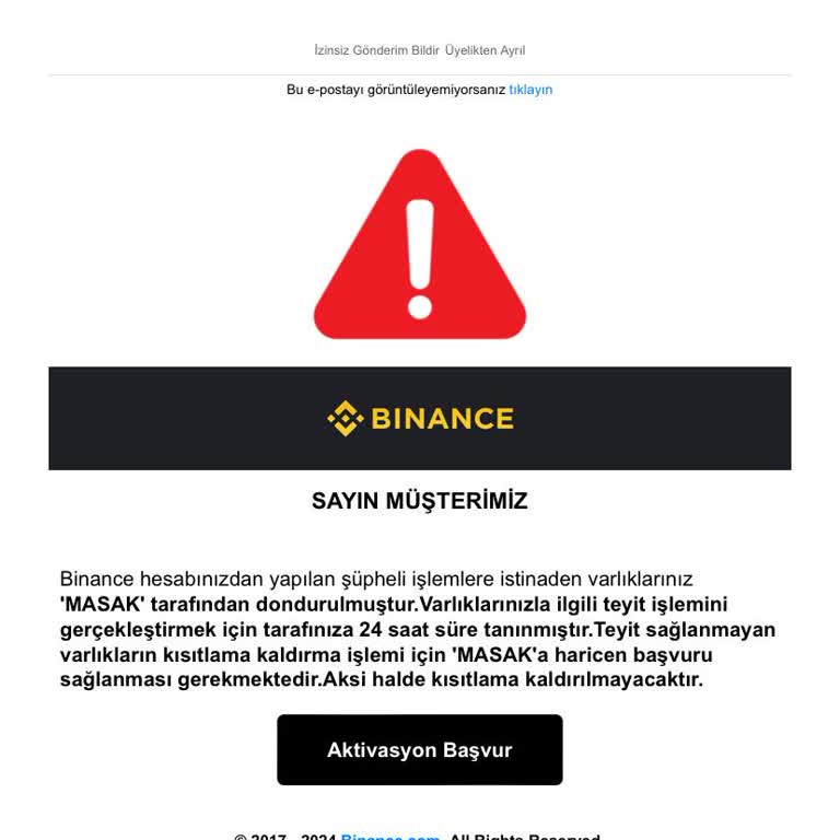 Binance'den Bir Açıklama