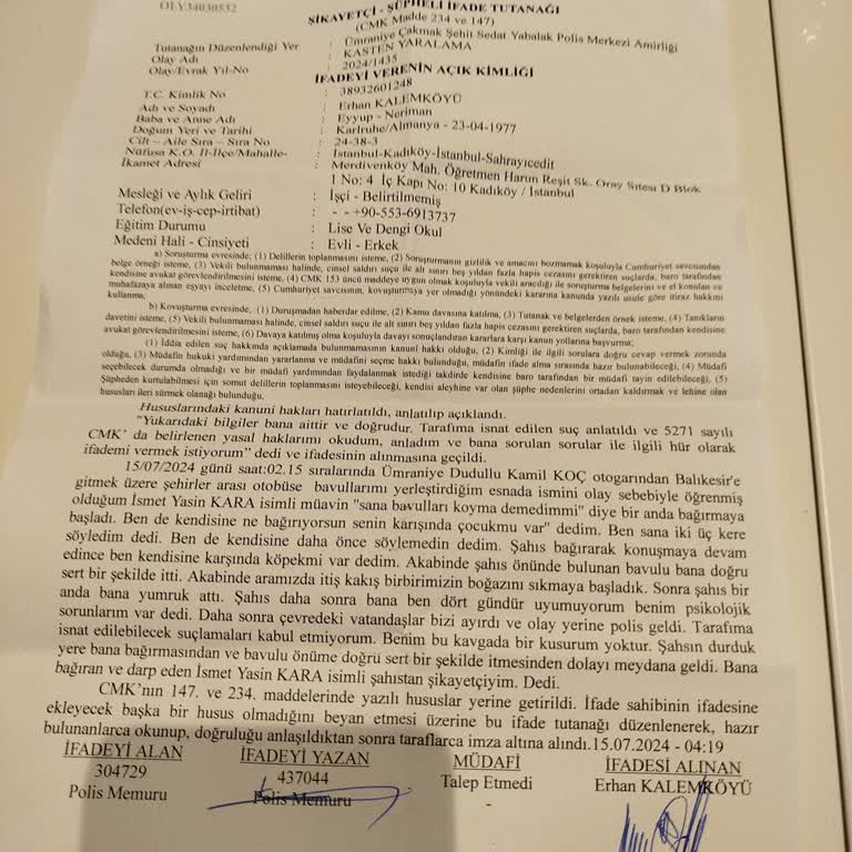 Kamil Koç Otobüs Yolculuğunda Muavin Şiddeti Ve Psikolojik Sorunlar