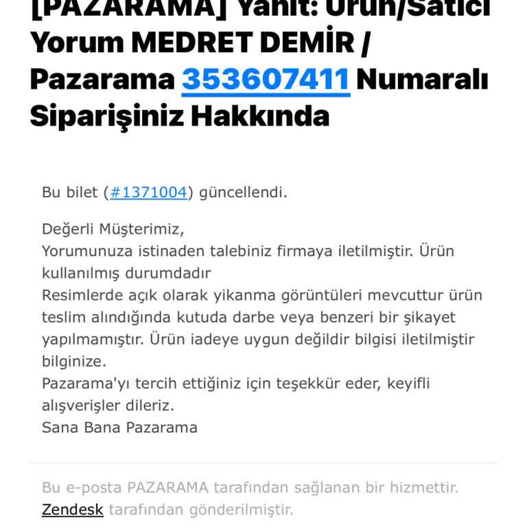 Pazarama.com Müşterisine Sahip Çıkmıyor