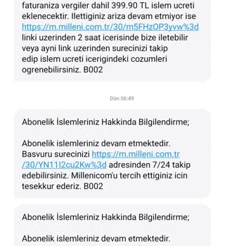 Millenicom İnterneti Veremedi Bile!